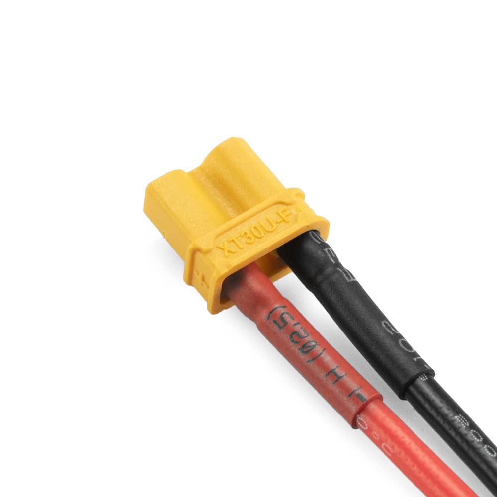 Amazon.com: Amass XT30U-F 18AWG 10cm LiPo Pigtail - Yellow (3pcs